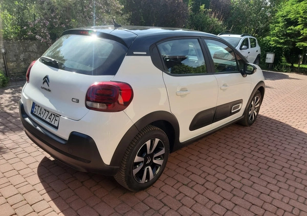 Citroen C3 cena 47500 przebieg: 40025, rok produkcji 2020 z Żabno małe 301